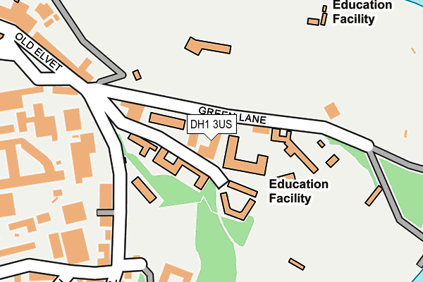 DH1 3US map - OS OpenMap – Local (Ordnance Survey)