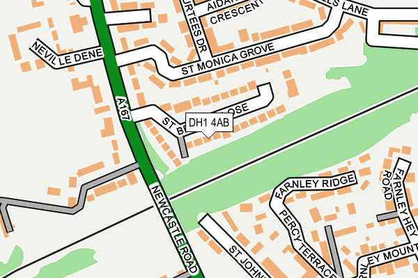 DH1 4AB map - OS OpenMap – Local (Ordnance Survey)