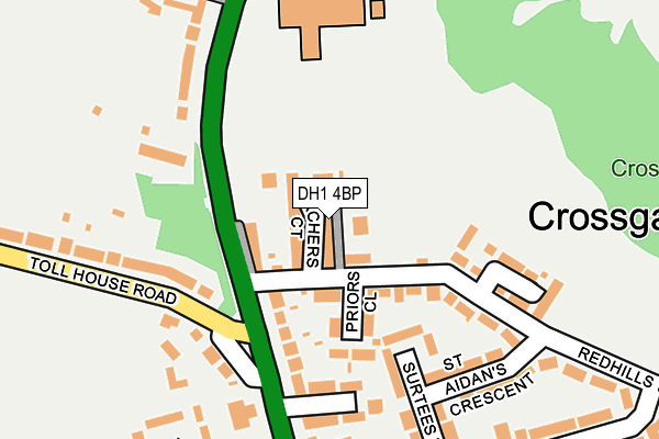 DH1 4BP map - OS OpenMap – Local (Ordnance Survey)