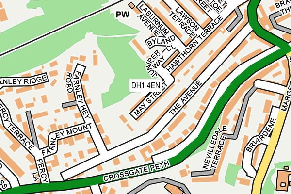 DH1 4EN map - OS OpenMap – Local (Ordnance Survey)