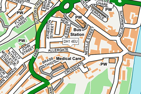 DH1 4EU map - OS OpenMap – Local (Ordnance Survey)