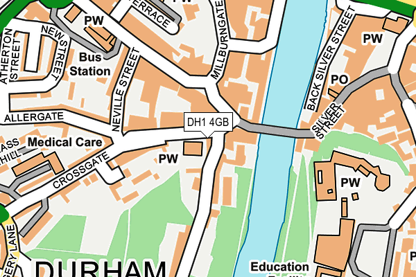 DH1 4GB map - OS OpenMap – Local (Ordnance Survey)