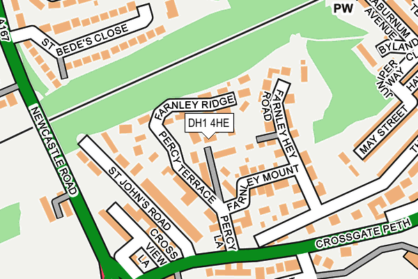 DH1 4HE map - OS OpenMap – Local (Ordnance Survey)