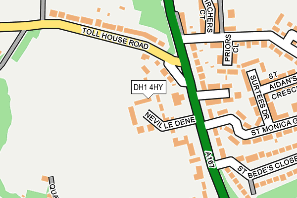 DH1 4HY map - OS OpenMap – Local (Ordnance Survey)