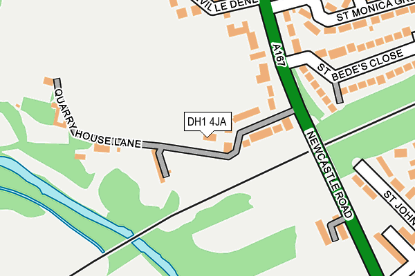 DH1 4JA map - OS OpenMap – Local (Ordnance Survey)