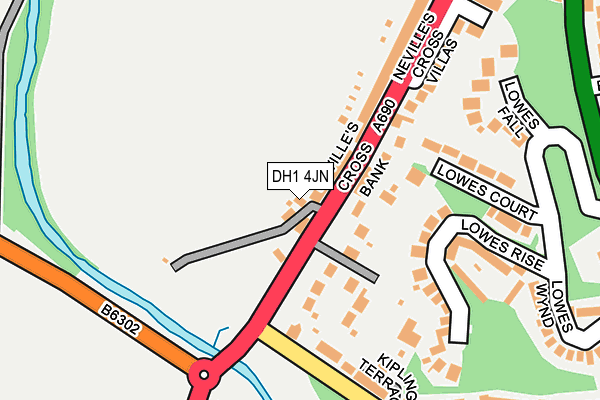DH1 4JN map - OS OpenMap – Local (Ordnance Survey)