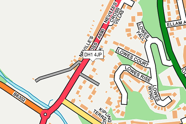 DH1 4JP map - OS OpenMap – Local (Ordnance Survey)