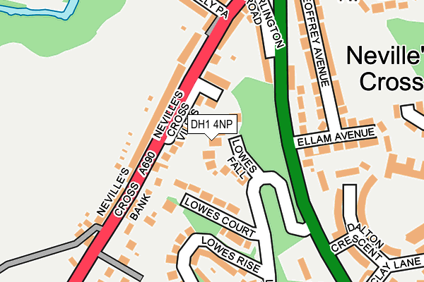 DH1 4NP map - OS OpenMap – Local (Ordnance Survey)