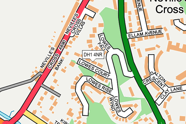 DH1 4NR map - OS OpenMap – Local (Ordnance Survey)
