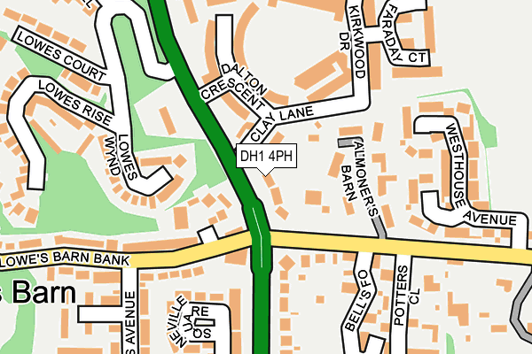DH1 4PH map - OS OpenMap – Local (Ordnance Survey)