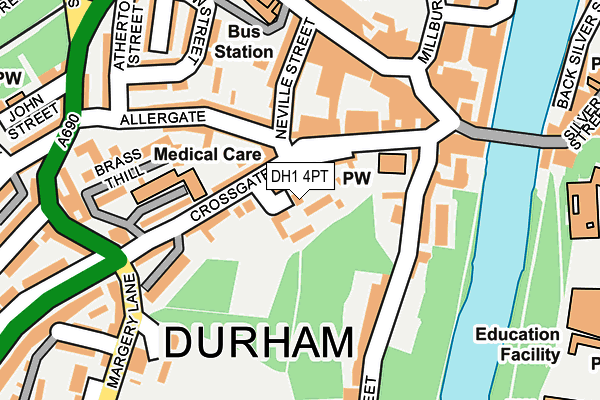 DH1 4PT map - OS OpenMap – Local (Ordnance Survey)