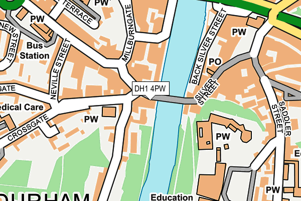 DH1 4PW map - OS OpenMap – Local (Ordnance Survey)
