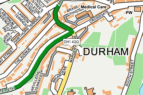 DH1 4QQ map - OS OpenMap – Local (Ordnance Survey)