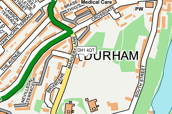 DH1 4QT map - OS OpenMap – Local (Ordnance Survey)