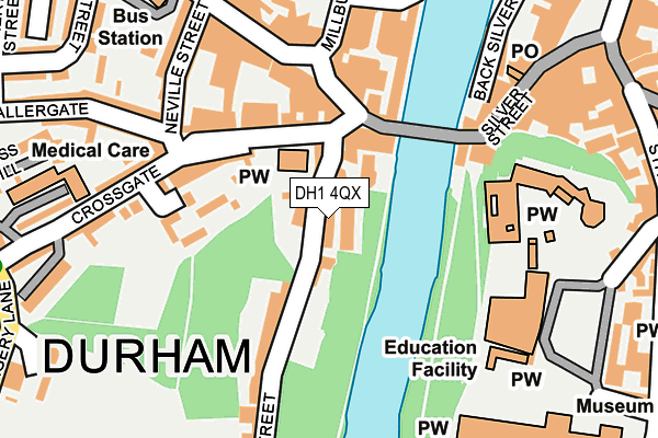 DH1 4QX map - OS OpenMap – Local (Ordnance Survey)