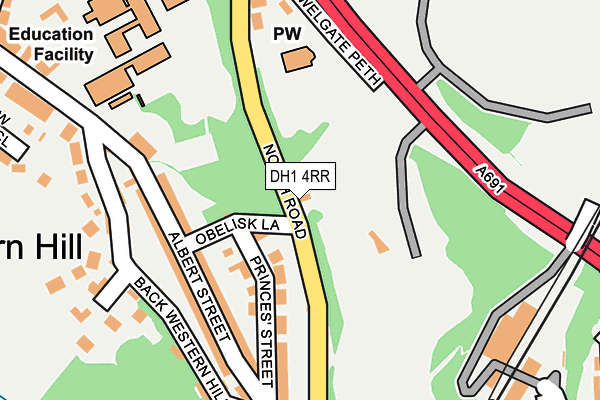 DH1 4RR map - OS OpenMap – Local (Ordnance Survey)