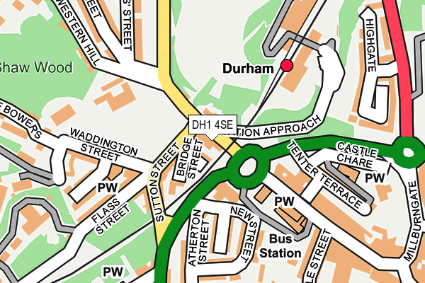Map of PIZZACO DURHAM LTD at local scale