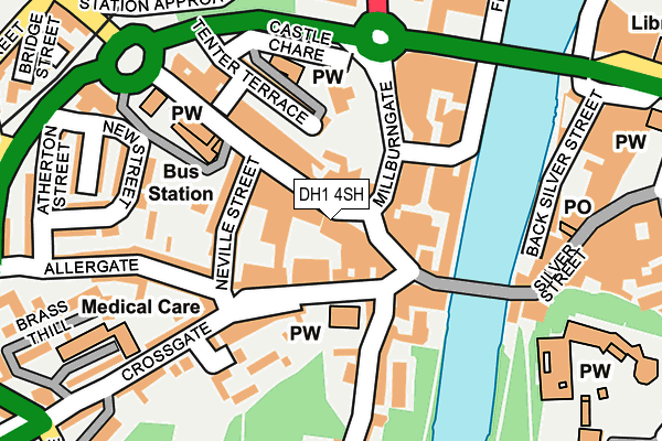 DH1 4SH map - OS OpenMap – Local (Ordnance Survey)