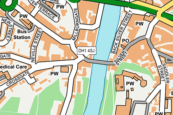 DH1 4SJ map - OS OpenMap – Local (Ordnance Survey)