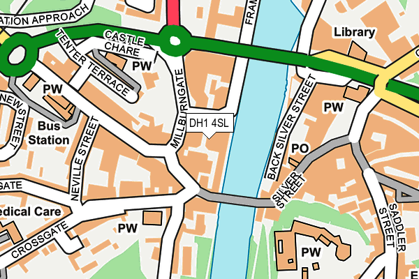 DH1 4SL map - OS OpenMap – Local (Ordnance Survey)