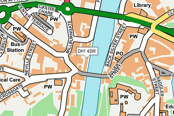 DH1 4SW map - OS OpenMap – Local (Ordnance Survey)