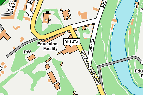 DH1 4TA map - OS OpenMap – Local (Ordnance Survey)