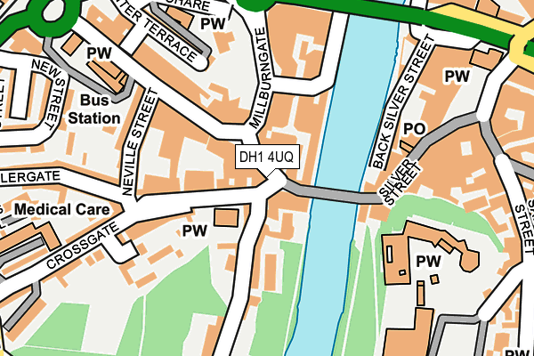 DH1 4UQ map - OS OpenMap – Local (Ordnance Survey)