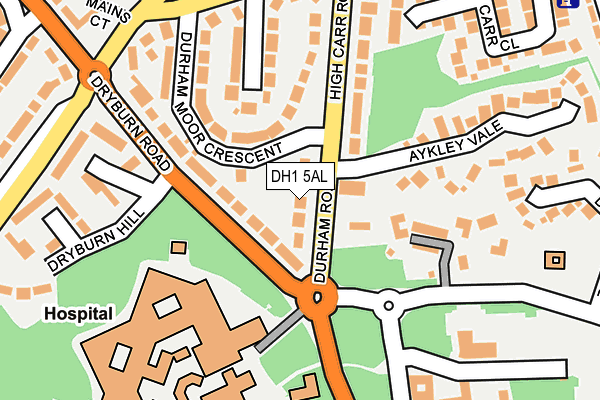 DH1 5AL map - OS OpenMap – Local (Ordnance Survey)