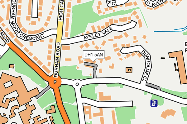 DH1 5AN map - OS OpenMap – Local (Ordnance Survey)