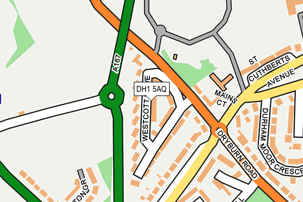 DH1 5AQ map - OS OpenMap – Local (Ordnance Survey)