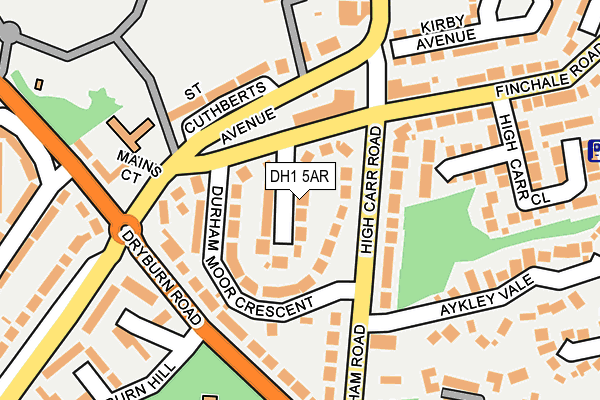 DH1 5AR map - OS OpenMap – Local (Ordnance Survey)