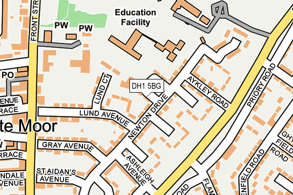 DH1 5BG map - OS OpenMap – Local (Ordnance Survey)