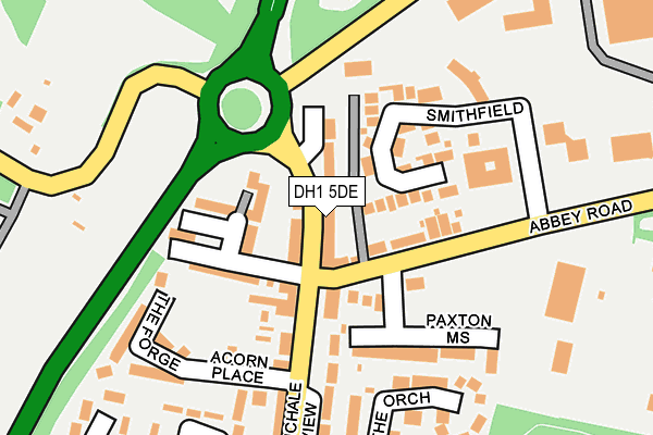 DH1 5DE map - OS OpenMap – Local (Ordnance Survey)