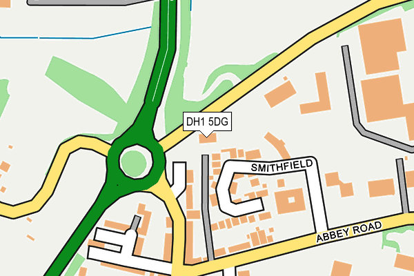 DH1 5DG map - OS OpenMap – Local (Ordnance Survey)