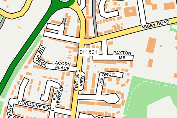 DH1 5DH map - OS OpenMap – Local (Ordnance Survey)