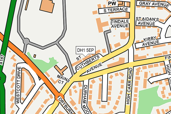 DH1 5EP map - OS OpenMap – Local (Ordnance Survey)