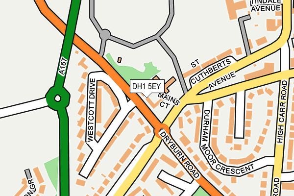 DH1 5EY map - OS OpenMap – Local (Ordnance Survey)