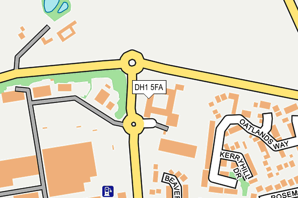 DH1 5FA map - OS OpenMap – Local (Ordnance Survey)