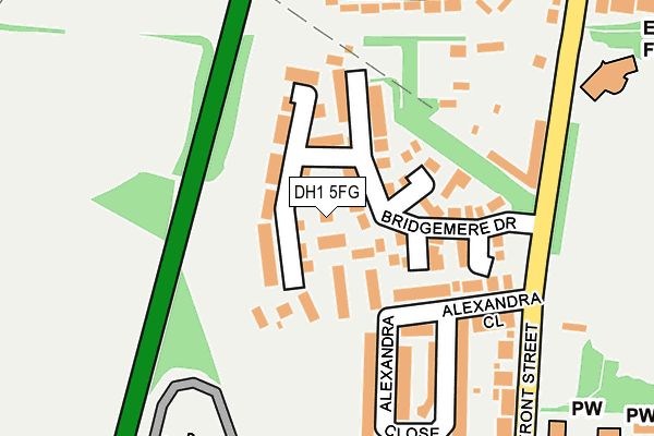 DH1 5FG map - OS OpenMap – Local (Ordnance Survey)