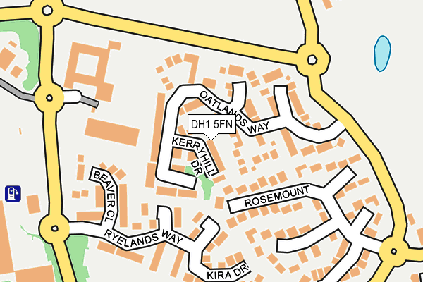 DH1 5FN map - OS OpenMap – Local (Ordnance Survey)