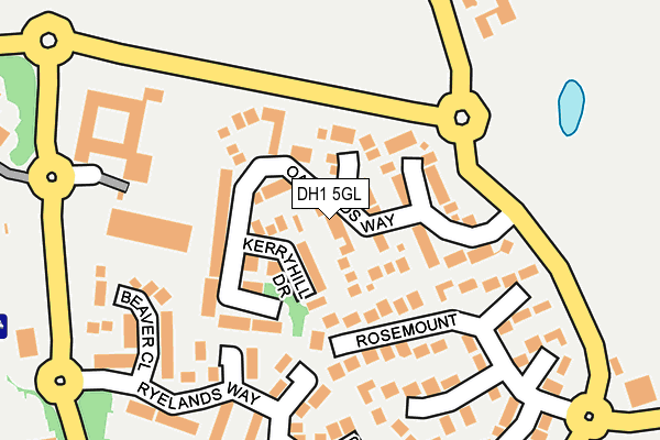 DH1 5GL map - OS OpenMap – Local (Ordnance Survey)
