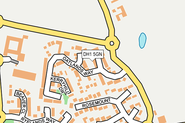 DH1 5GN map - OS OpenMap – Local (Ordnance Survey)