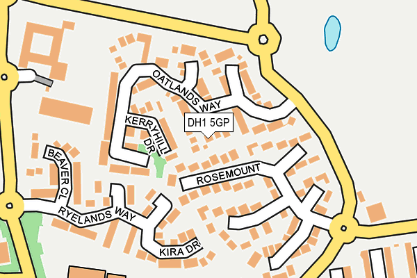 DH1 5GP map - OS OpenMap – Local (Ordnance Survey)