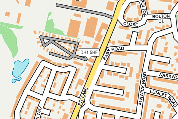 DH1 5HF map - OS OpenMap – Local (Ordnance Survey)