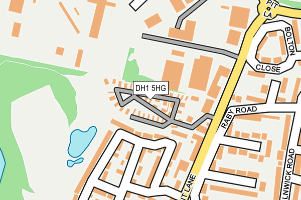 DH1 5HG map - OS OpenMap – Local (Ordnance Survey)