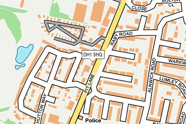 DH1 5HQ map - OS OpenMap – Local (Ordnance Survey)