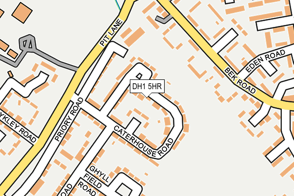 DH1 5HR map - OS OpenMap – Local (Ordnance Survey)