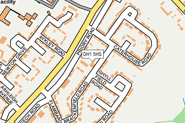 DH1 5HS map - OS OpenMap – Local (Ordnance Survey)