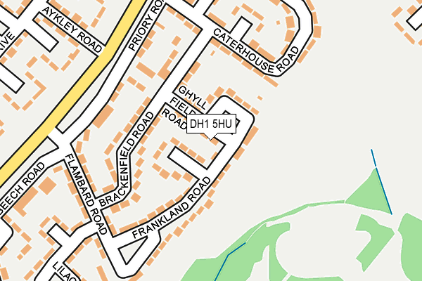 DH1 5HU map - OS OpenMap – Local (Ordnance Survey)