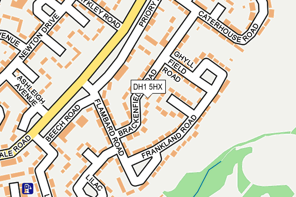 DH1 5HX map - OS OpenMap – Local (Ordnance Survey)